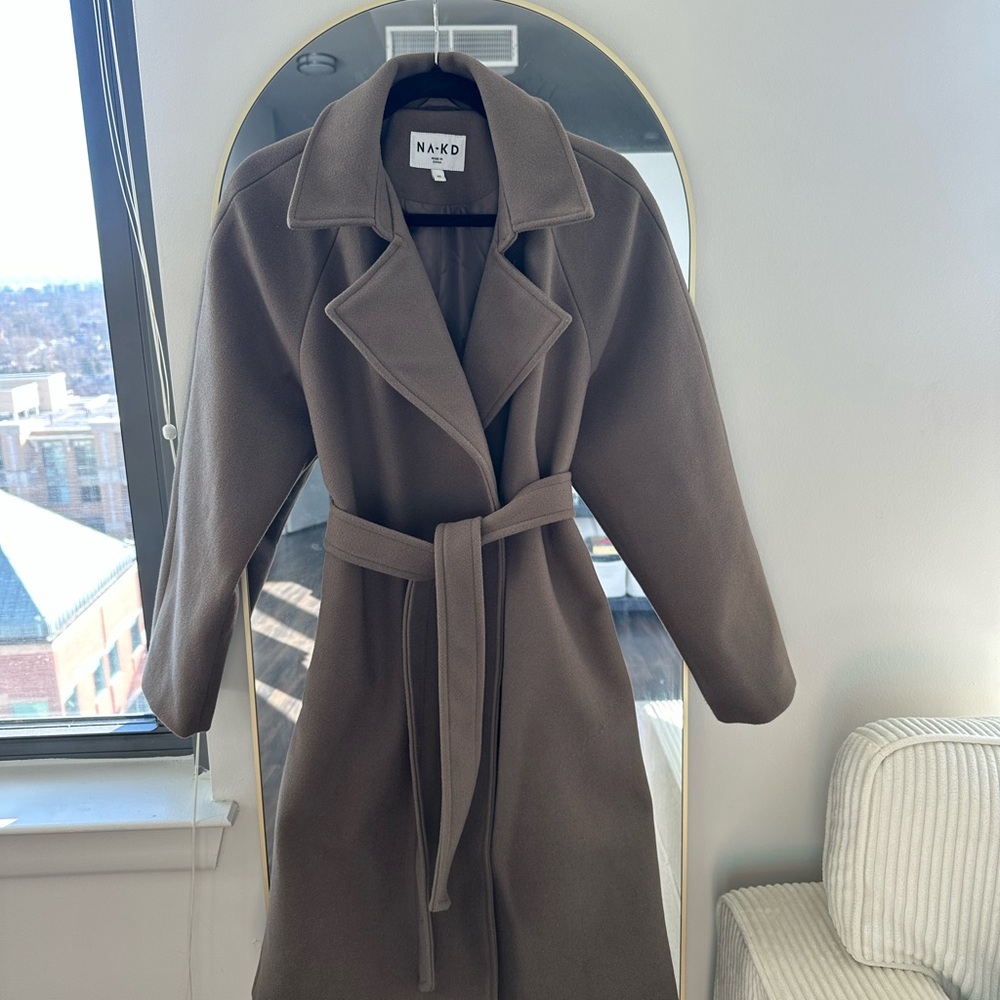 NAKD Fashion Brown Belted Coat